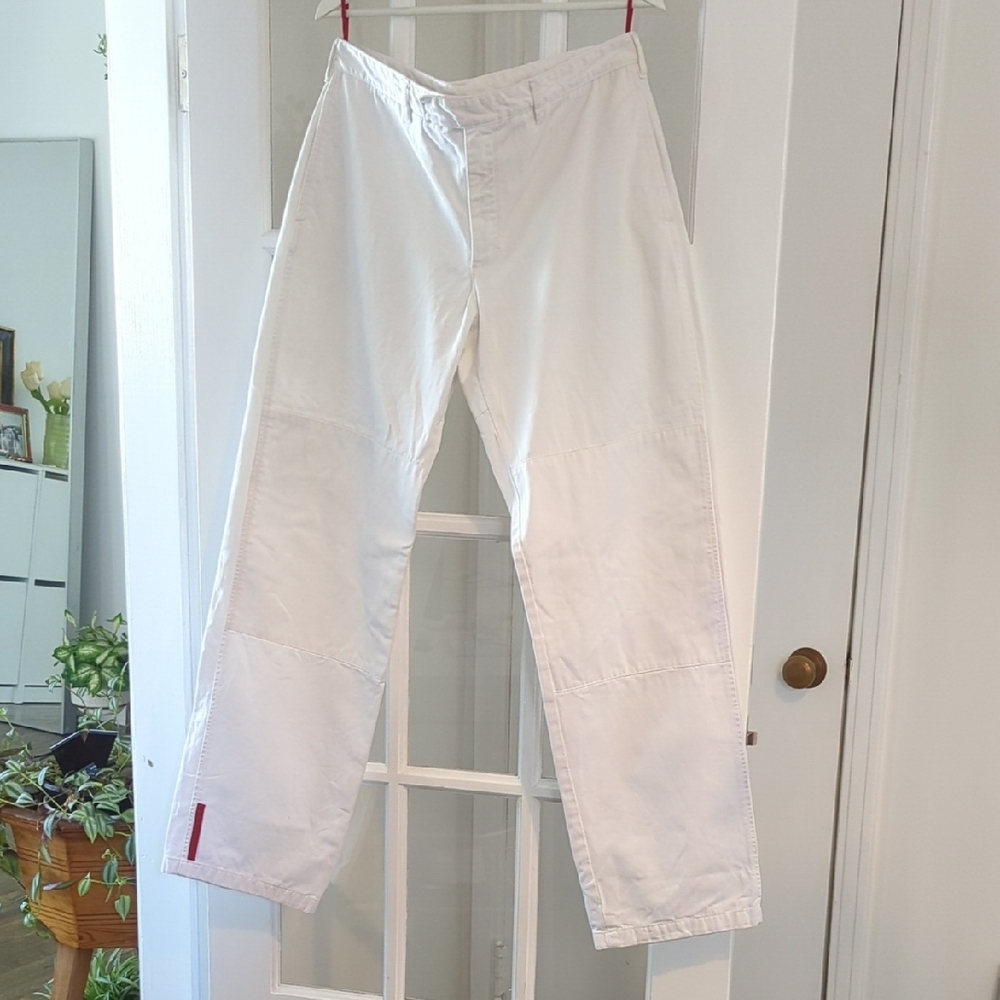 PRADA vintage sport collection 90s red tab pants